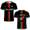 Camiseta Deportiva de Fútbol Estilo Afgano para Hombre con Estampado de Mapa de Bandera Afgana Cuello Redondo Venta Directa de Fábrica