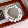 Joyería de Plata Rima Preciosa Perla Francesa Circonita Cuadrada Pulsera Simple Elegante Anillo de Mano Temperamento Estilo Suave Joyería de Mano Mujer