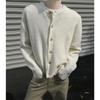 Cárdigan de Punto Cuello Redondo para Hombre Otoño e Invierno Nuevo Estilo Estilo Pequeño Fragante Perezoso Tejido de Terciopelo Chaqueta Estilo Americano Cleanfit