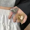 Anillo de Flor de Bola de Metal Exagerado Estilo Tweed de Gama Alta Versátil Personalizado Chapado en Oro Real Anillo Abierto Anillo