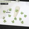 Atacado unhas postiças vermelhas da internet arte de unhas verde fruta strass diamante fundo pontiagudo formato amor borboleta tridimensional multi-corte acessórios para unhas