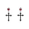 Pendientes de Aro Cruzados de Diamante Amor Transfronterizos Moda de Alto Gusto Joker Dulce Fresco Chica Picante Joyería para Orejas Pendientes de Viento Oscuro