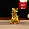 Mono de la Fortuna de Cobre Adorno Decorativo para el Hogar, Mono Pequeño de Latón del Zodiaco 12 Metal, Mono Dorado Sencillo Manualidad para Escritorio Regalo