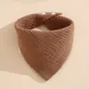 Toalha Triangular Infantil, Gaze de Algodão de Quatro Camadas, Toalha de Rosto Macia Absorvente, Paninho de Boca para Bebê, Toalha para Creche