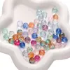 Contas Redondas de Vidro Transparente de Gelo 10mm Contas Facetadas Feitas à Mão DIY Contas Soltas Pulseira Corrente de Celular Materiais para Joias Acessórios
