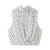 2026 Verano Nuevos Productos Moda Callejera Femenina Europea y Americana Estilo Globo Plisado Top W028 7303