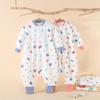 Saco de Dormir de Algodón Puro para Bebé, Edredón para Patadas con Piernas, Temperatura Constante para Niños, Pijama Siamés para Bebé, Saco de Dormir para Niños para las Cuatro Estaciones