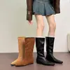 Botas Largas de Mujer para Aumentar la Altura 2026 Nuevas Botas de Tubo Recto Adelgazantes Retro Otoño/Invierno Botas Versátiles de Caña Alta para Montar