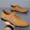 Zapatos de Hombre Zapatos Casuales Deportivos de Cuero para Hombre Nuevo Estilo Coreano Transpirables Suela Suave Slip-on Zapatos para Conducir Cabello de Una Pieza para Hombre