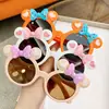 Novos Óculos de Sol Infantis com Laço do Mickey Óculos de Sol Cartoon da Moda Óculos de Sol com Proteção UV