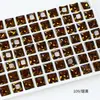Rinestones para Uñas Dongzhou Rinestones Melard con Base Puntiaguda Accesorios para Joyería DIY Rinestones Irregulares Amarillo Ahumado Populares Otoño e Invierno Decoraciones para Uñas