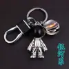 Llavero Luminoso Sol Nueve Planetas Luna Astronauta Caja de Regalo Llavero de Cristal Tierra Astronauta