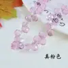 10 Piezas de 6 8mm Agujero Horizontal Cristal de Fresa Cuentas Sueltas Colgante de Borla Gota de Agua Material para Pendientes Collar Pulsera Hechos a Mano