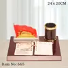 Fábrica de Origen 2026 Calendario de Escritorio de Secuoya de Gama Alta Adorno de Escritorio Ejecutivo de Madera de Lujo para Oficina