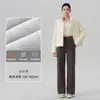 Pantalones de Yoga Rectos para Mujer Petite, Forro Polar Otoño e Invierno, Cintura Alta, Caída Suelta, Ajuste Holgado, Secado Rápido, para Correr, Entrenamiento y Fitness, Pantalones de Pierna Ancha