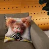Funda de Cojín para Sofá Transfronteriza, Felpa Corta Amigable con la Piel, Linda Funda de Cojín de Animal Gato, Funda de Cojín para Sala de Estar, No Incluye Relleno