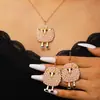 Colar e Brincos Criativos de Ovelha Fofa Divertida Peculiar Baa Baa Europeus e Americanos Transfronteiriços Imitação de Pérola Zodíaco Pequena Ovelha Joias