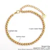 Pulseira de Contas de Aço Transfronteiriça Aço Inoxidável 304 Cordão Elástico Dourado 2/3/4/5/6/8/10mm Pulseira Empilhável