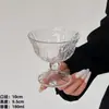 Copa Alta para Helado de Rayas Verticales Estilo Retro Ins, Copa para Postre de Vidrio, Copa para Helado, Copa Alta de Vidrio, Plato para Frutas para el Hogar
