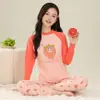 Conjunto de roupas de outono para adolescente, roupa íntima quente para meninas estudantes, suéter de algodão de base camada A para mulheres, pijamas para o outono