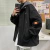Chaqueta de Marca de Moda Falso Dos Piezas para Hombre Primavera y Otoño Estilo Hong Kong Chaqueta Holgada con Capucha para Pareja Ropa Deportiva Casual