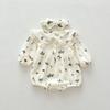 Mono de otoño para bebé, estilo coreano, para niña pequeña, ropa de princesa, bolso floral pequeño, ropa gruesa, estilo occidental, ropa de escalada dulce