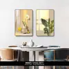 En stock Sofá Fondo Dos piezas Restaurante Pintura Decorativa Sala de estar Pintura de Pared Simple Comedor Mural Mural Abstracto Fabricante Suministro