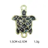 Joyería de Aleación Accesorios diy Patrón de Tortuga Pequeña Colgante de Collar Pulsera con Goteo de Aceite Colgante Doble Pequeño Venta al por Mayor Transfronteriza