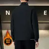 Chaqueta de Hombre 2026 Otoño con Cuello Alto y Forro Polar, Abrigo Cortavientos para Primavera y Otoño, Casual de Negocios, Tallas Grandes, Versátil, Cierre de Cremallera