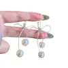 Qingtao Xi Ying Arete de Perla Estilo Coco Francés Aretes Diseño de Nicho Sentido de Diseño Aretes de Lujo Ligero Venta al por Mayor