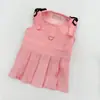 Novo Conjunto de Coleira com Saia Plissada para Passeios ao Ar Livre, Fashion, Fofo, Macio, Confortável, Roupa Ajustável para Pet