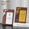 Placa de Madera Imitación Cristal Luna Azul Placa de Premio Personalizada para Franquicia Regalo Empresarial Placa de Marca Logo Personalizado