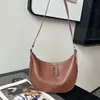 Bolsa de Couro de Alta Qualidade em Formato de Meia-Lua para o Dia a Dia, Bolsa de Ombro Feminina, Novo Estilo Outono/Inverno 2026, Bolsa de Ombro Único Transversal, Bolsa de Mão Formato Bolinho