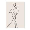 Póster de pared de danza femenina abstracta nórdica, arte lineal, pintura simple en lienzo, núcleo de pintura decorativa para sala de estar, dormitorio