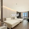 Atour 3.5 Mobiliário de Hotel Quarto Padrão Conjunto Completo de Porta-Malas para Quarto de Hóspedes, Dedicado para Pousadas, Apartamento com Cama de Casal Instalação de Moldura de TV