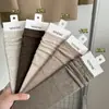 Meias Meias de cano médio Cor de Outono Mescla Marrom Castanha Meias largas Estilo Japonês Sapatos Birkenstock Meias longas Mary Janes Meias de algodão