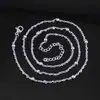 Comercio exterior caliente acero inoxidable clip cruzado vertical collar de cuentas mujeres europeas y americanas acero de titanio cadena de cuentas soldada en cruz cadena para ropa