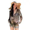 Nuevo Bikini Sexy Tie-Dye Re-Bikini para Mujer Traje de Baño Dividido para Playa Traje de Baño Sexy para Resort y Aguas Termales