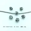 Accesorios para Joyería de Aleación DIY Cuentas de Bola Hueca de Plata Tibetana Cuentas Espaciadoras de Agujero Grande Cuentas Decorativas Cuentas de Linterna Cuentas de Calabaza