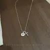 Colar Estilo Coreano INS Tom Frio Estrela de Cinco Pontas Cruzada Escovada Corrente Grossa Banhada a Prata Minimalista Temperamento Nicho Corrente da Clavícula