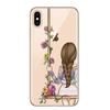 Adecuado para Funda de Teléfono Móvil Iphone15 Exportación Xsmax Moda Pintado a Mano Funda de Niña