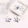 Flor de Cinco Pétalos INS Fresca Cuentas de Cerámica Agujero Recto Flor para Ensartar Cuentas Sueltas Accesorios para Colgante de Cadena de Teléfono Hecho a Mano DIY