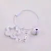 Cor de Doces Dupla Estrela Vazada Cor Sólida Transparente Estrela de Cinco Pontas Sino Chaveiro Anel de Fio de Aço Perler Beads Pingente Decorativo Ornamento