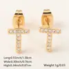 Novas joias femininas 26 brincos de letra inglesa brincos de zircônia microincrustada de cobre brincos de temperamento da moda fornecimento no atacado
