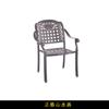 Mesa y silla de aluminio fundido para exterior, para jardín, patio, exterior, silla informal para balcón, juego de mesa y silla de hierro, muebles combinados