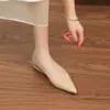 Jingang Yy38019 Zapatos Planos de Punta Fina con Plataforma Interior y Boca Baja 2025 Nuevos de Primavera y Otoño Elegantes Versátiles para Mujer