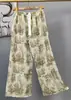 Pantalones de pijama de algodón para mujer, verano, finos, estampados, casuales, de pierna ancha, pueden usar mujeres embarazadas, comercio exterior, pantalones de talla grande