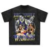 Amazon American Retro Street Washed Old Loose Short-sleeved T-shirt Men's Loose Trendy T-shirt Cross-border Atacado