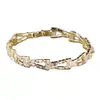 Pulsera de Cobre Incrustada con Circonita de Venta Caliente Transfronteriza, Pulsera de Tenis Geométrica Cuadrada de Dos Filas, Joyería de Diseño de Nicho Elegante y Versátil