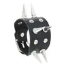 Pulsera Punk Transfronteriza Europea y Americana Estilo No Convencional Exagerada con Remaches y Púas de Aleación, Pulsera Doble Fila de Cuero